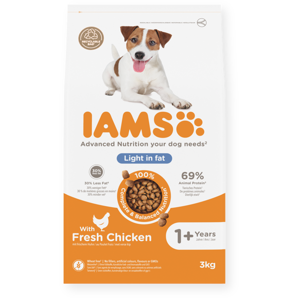 IAMS sausas maistas mažų ir vidutinių veislių šunims su vištiena, 3 kg