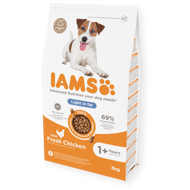 IAMS sausas maistas mažų ir vidutinių veislių šunims su vištiena, 3 kg