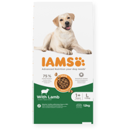 IAMS sausas maistas didelių veislių suaugusiems šunims su ėriena, L, 12 kg
