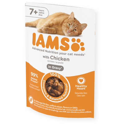 IAMS Delights konservai vyresnėms katėms su vištiena, 85 g