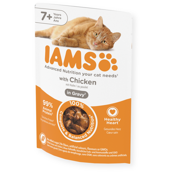 IAMS Delights konservai vyresnėms katėms su vištiena, 85 g