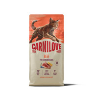 CARNILOVE True Fresh Beef Adult Cat Sterilised sausas pašaras katėms su jautiena, 6 kg