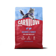 CARNILOVE Active Salmon&Turkey Adult Cat LB sausas pašaras did. veislių katėms su lašiša, 2 kg