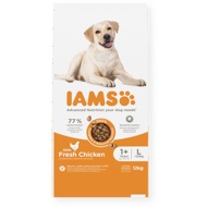  IAMS sausas maistas didelių veislių šunims su vištiena, L, 12 kg