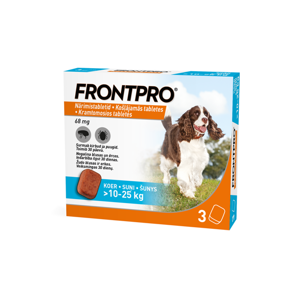FRONTPRO L 68 mg kramtomosios tabl. šunims >10–25kg N3