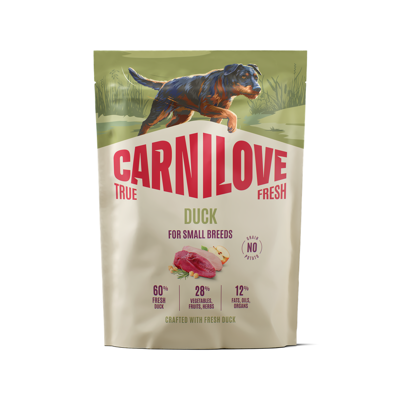 CARNILOVE True Fresh Duck Adult SB sausas pašaras suaugusiems mažų veislių šunims su antiena, 1,5 kg