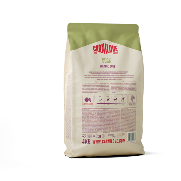 CARNILOVE True Fresh Duck Adult sausas pašaras suaugusiems šunims su antiena, 4 kg