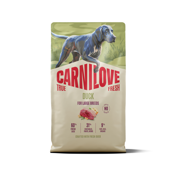 CARNILOVE True Fresh Duck Adult LB sausas pašaras didelių veislių šunims su antiena, 4 kg