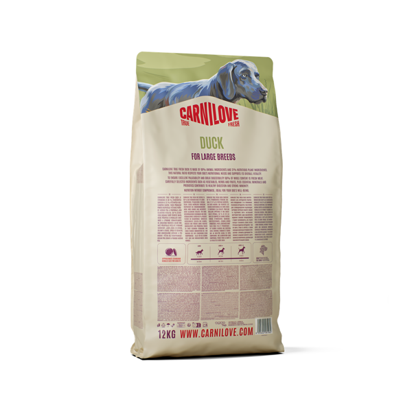 CARNILOVE True Fresh Duck Adult LB sausas pašaras didelių veislių šunims su antiena, 12 kg