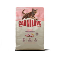 CARNILOVE True Fresh Turkey Adult Cat Sterilised sausas pašaras sterilizuotoms katėms, 2 kg