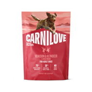 CARNILOVE Active Venison&Reindeer&Wild Boar for Adult sausas pašaras šunims su elniena, 1,5 kg