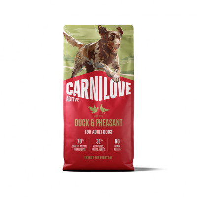 CARNILOVE Active Duck&Pheasant for Adult sausas pašaras suaugusiems šunims su antiena, 12 kg