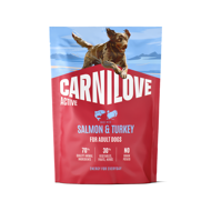 CARNILOVE Active Salmon&Turkey Adult sausas pašaras suaug. šunims su lašiša ir kalakutiena, 1,5 kg