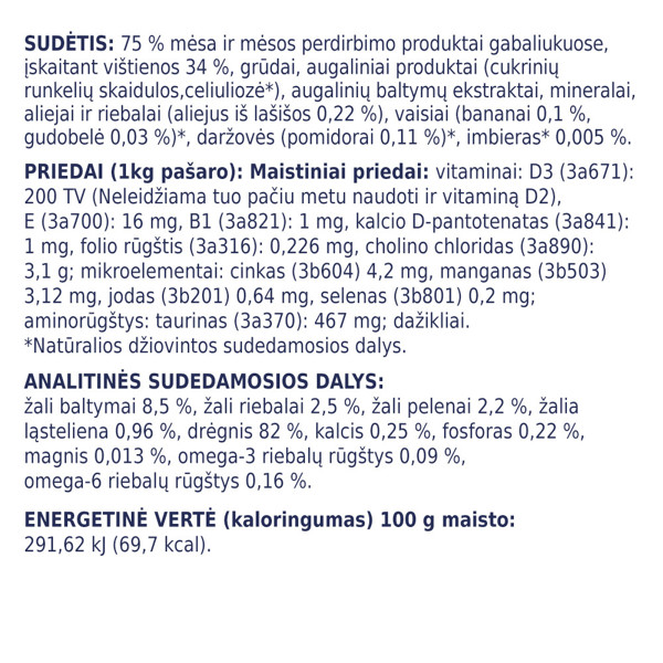 CLUB 4 PAWS Premium konservuotas pašaras su vištiena sterilizuotoms suaugusioms katėms, 80 g