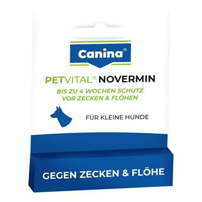 CANINA Petvital Novermin lašai nuo parazitų šunims iki 15 kg svorio, 2 ml