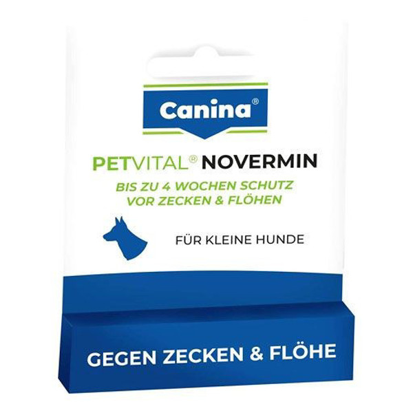 CANINA Petvital Novermin lašai nuo parazitų šunims iki 15 kg svorio, 2 ml