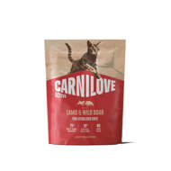 CARNILOVE ACTIVE Cat Lamb & Wild boar Sterilised sausas pašaras katėms, 400 g 