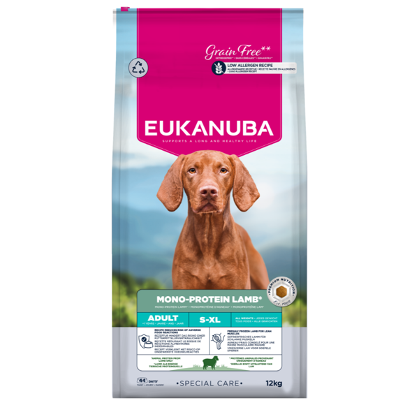 EUKANUBA Special Care Monoprotein sausas pašaras šunims su ėriena, AB, 12 kg 