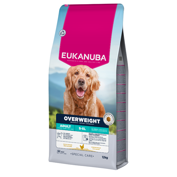 EUKANUBA Special Care Overweight sausas pašaras sterilizuotiems šunims su vištiena, AB, 12 kg 