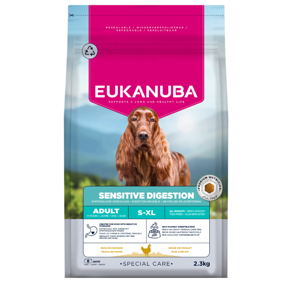 EUKANUBA Special Care Sensitive Digestion sausas pašaras šunims su vištiena, AB, 2,3 kg