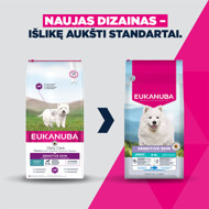 EUKANUBA Special Care Sensitive skin sausas pašaras šunims su žuvimi, AB, 12 kg 