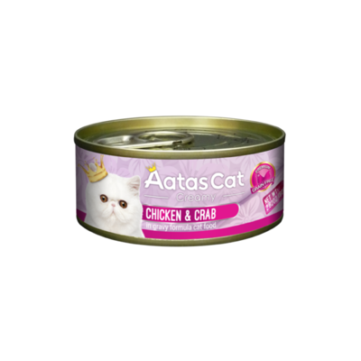 AATAS Creamy Chicken & Crab konservai katėms su vištiena ir krabų mėsa padaže 80 g
