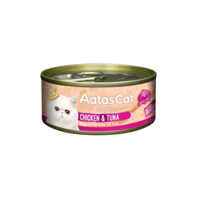AATAS Creamy Chicken & Tuna konservai katėms su vištiena ir tunu padaže 80 g