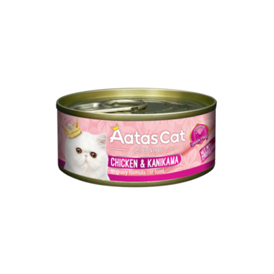 AATAS Creamy Chicken & Kanikama konservai katėms su vištiena ir kanikama padaže 80 g