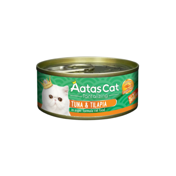 AATAS Tantalizing Tuna & Tilapia konservai katėms su tunu ir tilapia drebučiuose 80 g