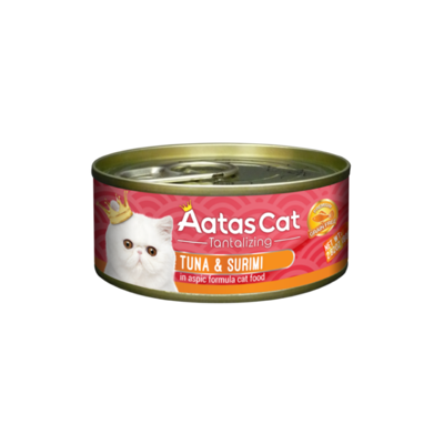 AATAS Tantalizing Tuna & Surimi konservai katėms su tunu it krabų mėsa drebučiuose 80 g
