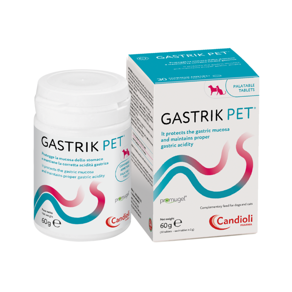 CANDIOLI Gastrik Pet papildas skrandžio rūgštingumui reguliuoti šunims ir katėms, N30