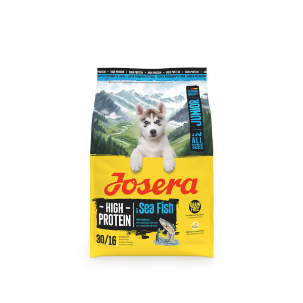 JOSERA High Protein Junior Sea Fish sausas pašaras jauniems šunims su žuvimi, 3 kg