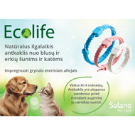 SOLANO Ecolife natūralus antiparazitinis antkaklis mažiems iki 8 kg svorio šunims