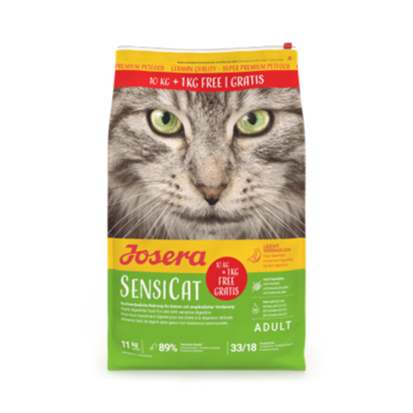 JOSERA SensiCat sausas pašaras katėms, 10+1kg AKCIJA