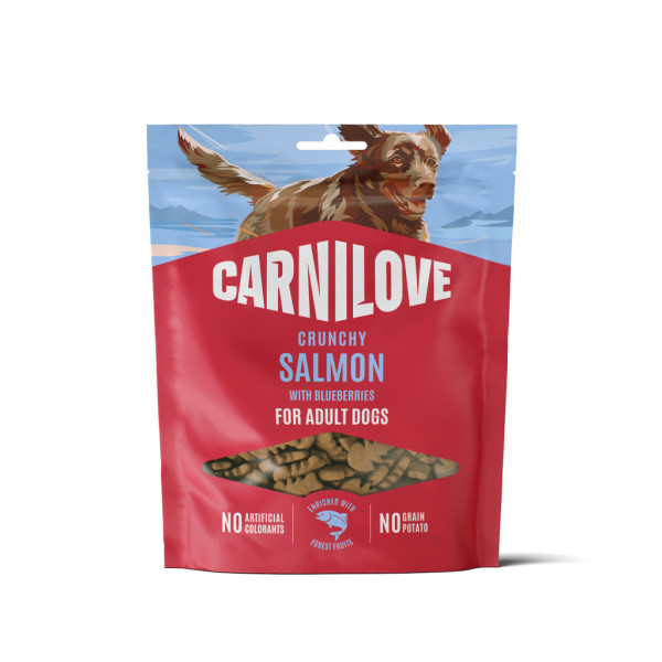 CARNILOVE Salmon and Blueberries skanėstas šunims su lašiša, 200 g