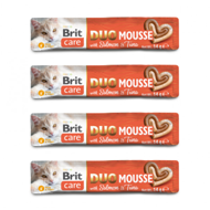 BRIT CARE Cat Creamy Duo Mousse with Salmon Tuna skanėstai katėms, 4x14g