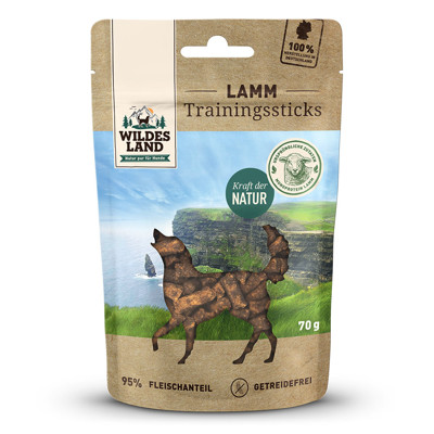 WILDES LAND Lamb training sticks skanėstai šunims su ėriena, 70 g