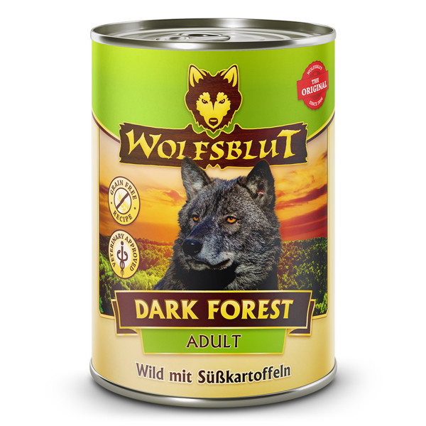 WOLFSBLUT Dark Forest su elniena konservai suaugusiems šunims, 395 g