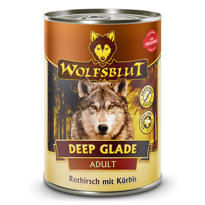 WOLFSBLUT Deep Glade su elniena ir buivoliena konservai suaugusiems šunims, 395 g