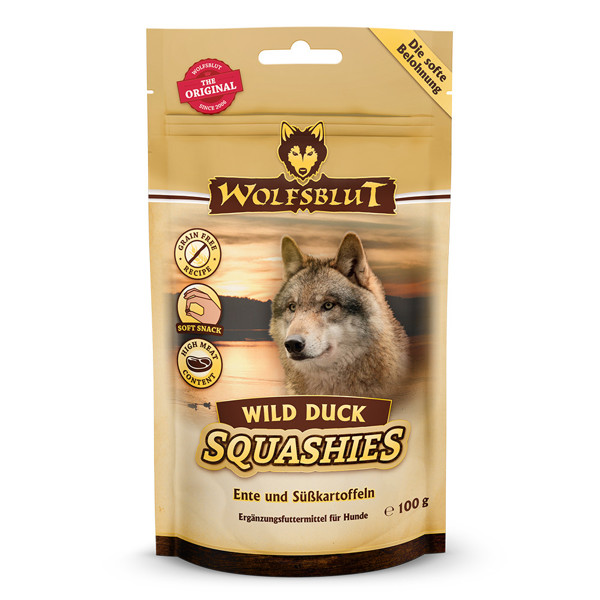 WOLFSBLUT Squashies Wild Duck su antiena skanėstai, 100 g