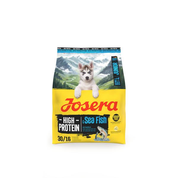 JOSERA High Protein Junior Sea Fish sausas pašaras jauniems šunims su žuvimi, 900 g