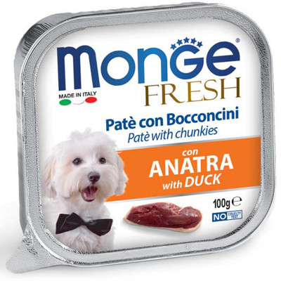 MONGE Fresh Alu Pate&chunkies konservai šunims su antiena, 100 g