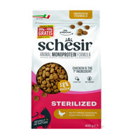 SCHESIR Animal Monoprotein Formula Sterilized chicken  maistas steril. katėms su višiena, 300g+100g