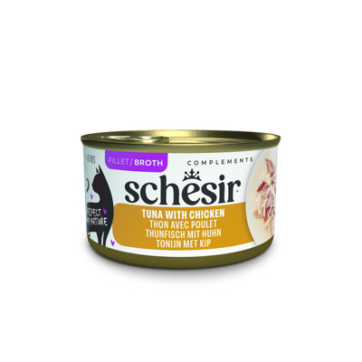 SCHESIR Complements Tuna with chicken sriuba katėms su tunu ir vištiena, 70g 