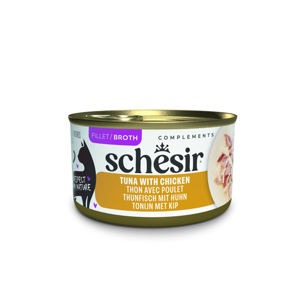 SCHESIR Complements Tuna with chicken sriuba katėms su tunu ir vištiena, 70g 