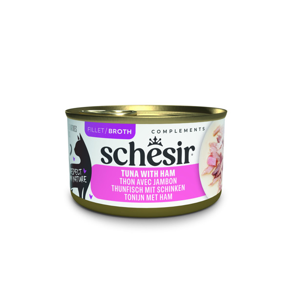 SCHESIR Complements Tuna with ham sriuba katėms su tunu ir kumpiu, 70g 