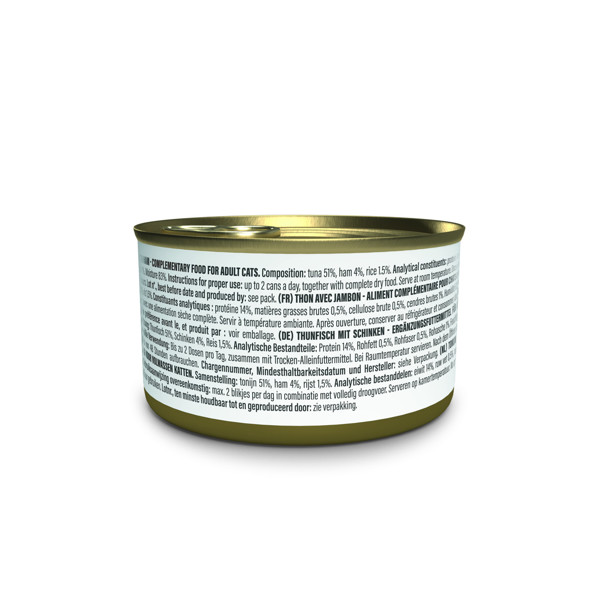SCHESIR Complements Tuna with ham sriuba katėms su tunu ir kumpiu, 70g 
