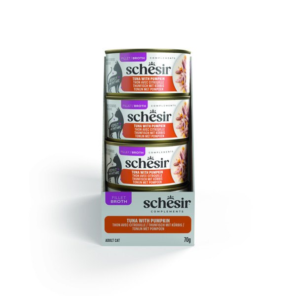 SCHESIR Complements Tuna with pumpkin sriuba katėms su tunu ir moliūgu, 70g 