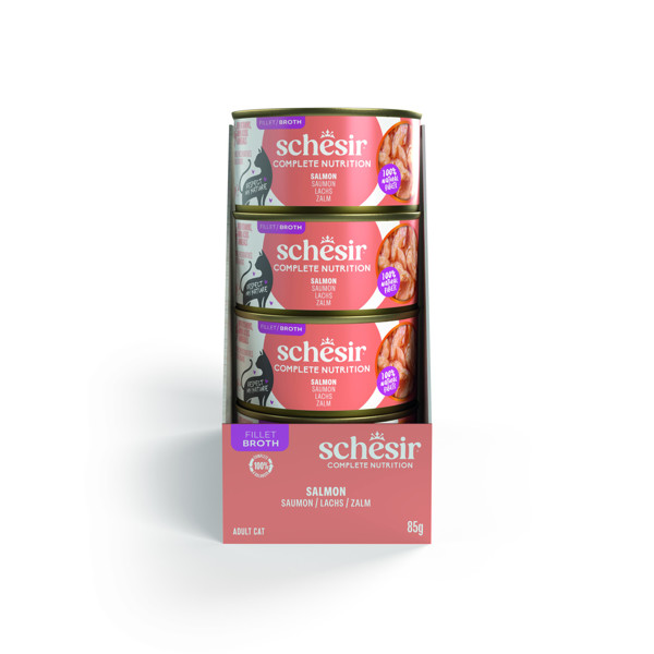 SCHESIR Complete Nutrition Salmon sriuba katėms su lašiša, 85g