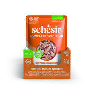 SCHESIR Complete Nutrition Tuna and chicken with shrimps skanėstas katėms su tunu ir krevetėmis, 85g